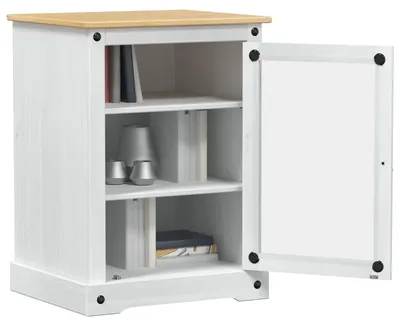 Produktbild von Saisonschlussverkauf - HiFi-Schrank Weiß - klassisches Designn - Fernsehstand/TV-Tisches - 60x50x82cm Massives Kiefernholz - TV-Schränke Stilvoll4007