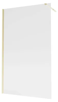 Produktbild von Duschwand 120×200 cm, Gold, Aluminium, 8 mm ESG, Stabilisationsbügel