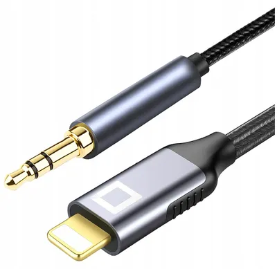 Zdjęcie produktu dla Co2 Kabel Aux Do Iphone X 14 13 Przejściówka Adapter Lightning Mini Jack 1M