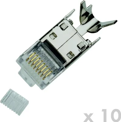 Image de DATACOM Fiche STP CAT7(6A) 8p8c- RJ45 wire (10pcs)