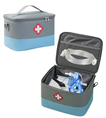 Productafbeelding van Medicamententas voor inhalatoren, Oxford blauw, 26x20x18 cm