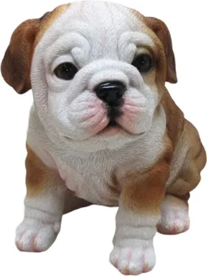 Produktbild von Dekofigur Bulldogge sitzend 17 x 16 x 12 cm weiß braun