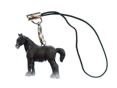 Produktbild von Pferd Handyanhänger Miniblings Pferde Handyschmuck Gummi schwarz 25mm