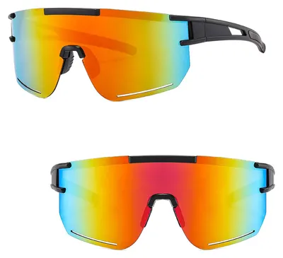 Imagen del producto de Gafas de ciclismo naranjas, protección UV400, polarizadas, para hombre y mujer, gafas deportivas