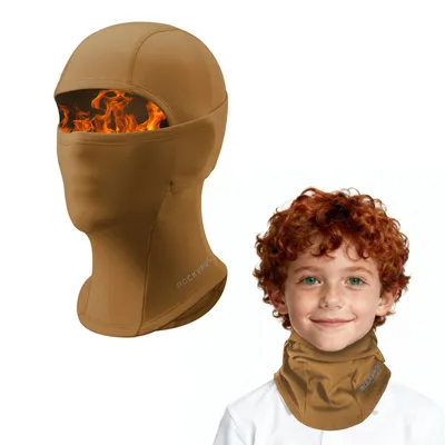 Immagine prodotto di ROCKBROS Passamontagna per bambini, caldo, termico, antivento, maschera da sci per sport all'aperto, marrone