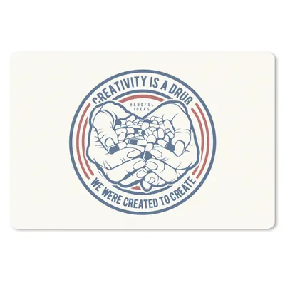 Produktbild von MuchoWow® Mauspad Mousepad Zitat - Kreativ - Pillen - Vintage 27x18 cm - Mousepads - Maus Mat - Pad - Mausunterlage - Büroartikel - Desk Matten