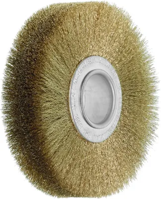 Immagine prodotto di Spazzola circolare in filo metallico Lessmann Filo di ottone 0,15 mm, ⌀ spazzola x larghezza setole: 120X30 mm