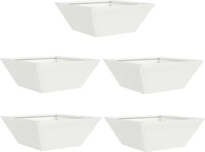 Obrázok produktu pre vidaXL Záhradný kvetináč 5 ks biely 40 x 40 x 15 cm