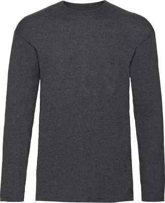 Produktbild von Herren-T-Shirt, Langarm - FOL VALUEWEIGHT LS T - dark h.grey - Größe M