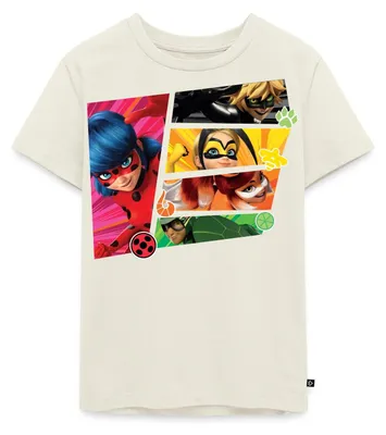 Produktbild von Spreadshirt Miraculous Superhelden Kinder Premium T-Shirt, 110/116 (4 Jahre), Naturweiß