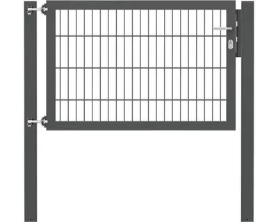 Immagine prodotto di Alberts 662448 Cancello singolo Flexo Plus con accessori, antracite, larghezza 125 cm, altezza 80 cm