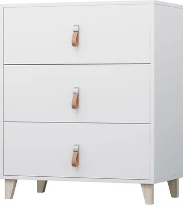 Image de Commode Commode à tiroirs FIGO 3S 02 (blanc/blanc)
