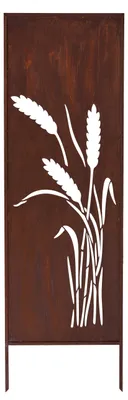 Produktbild von Sichtschutz Metall - 160 cm x 50 cm - Edelrost - Rostoptik Sichtschutz für Garten - Sichtschutzelement - Sichtschutzwand - Gartendekoration Zaun