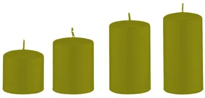 Produktbild von 4er Set Adventskerzen abgestuft Scottish Green Ø 50 mm