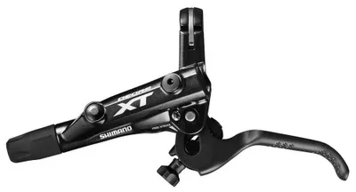 Immagine prodotto di SHIMANO BR-M8000 Freno a disco Deore XT, ruota anteriore, sinistra, cavo 1000 mm, pastiglie in resina/alette di raffreddamento, nero