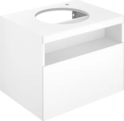 Produktbild von KEUCO STAGELINE Waschtischunterschrank für Aufsatzwaschtische, 1 Frontauszug, 1 Hahnloch rechts, 650x550x490mm, 32855180000
