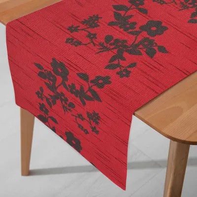 Produktbild von DecoHomeTextil Tischläufer Miami Tablerunner Sunrise Rot , wind- und wetterfest, UV-beständig, verrottungsfest 40 cm x 2000 cm