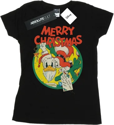 Produktbild von Disney - "Merry Christmas" T-Shirt für Damen BI32795 (XL) (Schwarz)