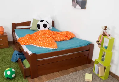 Produktbild von Buche Holzbett Bettgestell 140 x 200 cm Kirsche