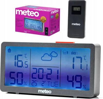 Immagine prodotto di Stazione meteorologica METEO: igrometro, display meteo, termometro, orologio SP203