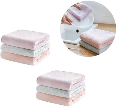 Produktbild von Reinigungstücher - Waschbeutel - Mikrofasertücher - Handtücher - Waschbeutel Waschbar - Reinigungstuch - Fensterlappen - Waschbeutelchen - Reinigungstüchlein - Reinigungstüchlein - 30 x 30 cm - 6 Stück