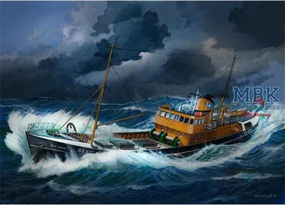 Produktbild von Revell North Sea Trawler, Modell eines Fischereifahrzeugs, Montagesatz, 1:142, Northsea Fishing Trawler MV Ross Jackal, Kunststoff, Fortgeschritten