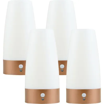 Produktbild von 4er-Set Elegante LED-Tischlampe mit Bewegungsmelder – Kabellose Flurleuchte mit warmweissem Licht – Ideal als Nachtlicht im Schlafzimmer