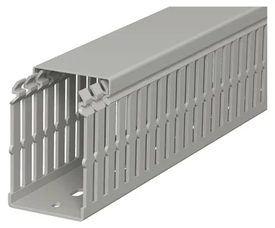 Produktbild von OBO LKV N 75050 Verdrahtungskanal 75x50x2000 PVC steingrau RAL7030 6178424