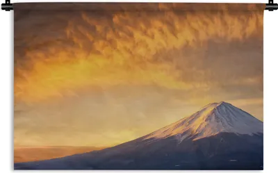 Produktbild von MuchoWow® Wandteppich Wandbehang Sonnenaufgang am Berg Fuji in Japan 90x60 cm Tapisserie Dekoration Wandtuch - Wandskulpturen - Bildteppich