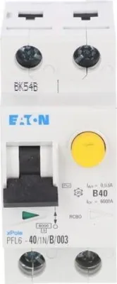 Produktbild von Differenzialschutzschalter 1P+N 40A 0,03A Typ AC PFL6-40/1N/B/003 286435