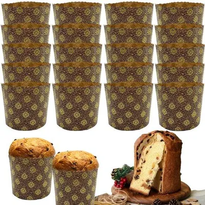 Obrázek produktu pro Papírové formy na panettone do horkých pecí – 90 x 85 mm