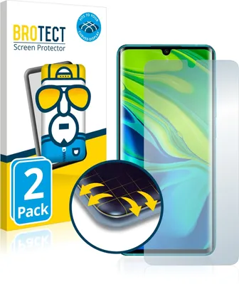 Produktbild von 2x BROTECT Fullscreen Schutzfolie für Xiaomi Mi Note 10 / 10 Pro Displayschutz Folie Fullcover Klar Transparent