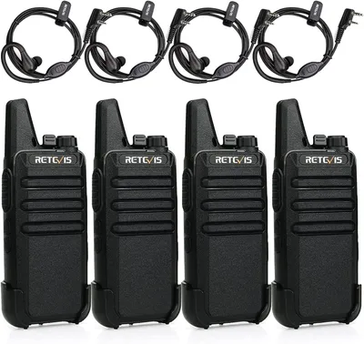 Zdjęcie produktu dla Retevis RT622 Walkie Talkie, radio z zestawem słuchawkowym, Mini PMR446 bez licencji, 16 kanałów CTCSS/DCS, VOX Monitor Scan, 4 sztuki na kemping, w podróży