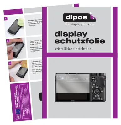 Produktbild von 6x Schutzfolie für Sony Alpha 6000 klar Displayschutzfolie Folie Display Schutz dipos