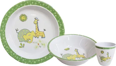 Produktbild von Gimex Kindergeschirrset Wildlife 3-tlg.