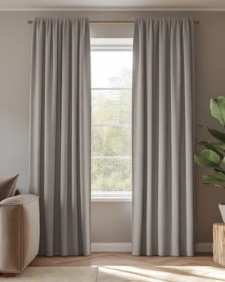 Produktbild von Vorhang Amber Blickdicht HOOMstyle 140x270cm - Kräuselband - Taupe