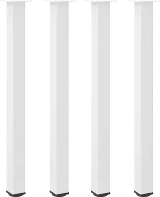 Image de vidaXL Pieds de table de bar 4 pcs. Blanc 110-112 cm Acier