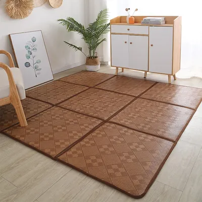 Image de Tapis tatami en rotin pliable