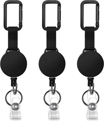 Produktbild von 3 Stück ausziehbare Schlüsselanhänger mit Caraboy und Nylon Band