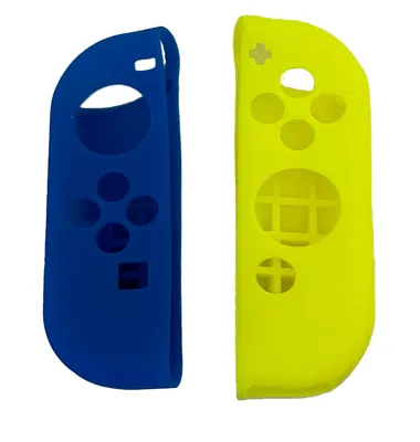 Produktbild von Silikon Hülle Joy Con Drittanbieter Switch / OLED Nintendo NEU Blau/Gelb