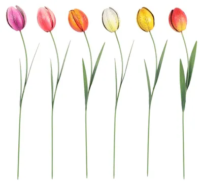 Produktbild von Flamingo Gartenstecker Tulipa Metall 16 x 86 cm mehrfarbig