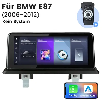 Obrázek produktu pro 10,25palcové autorádio CarPlay & Android Auto Linux pro BMW řady 1 E87 (2006–2012) Upgrade s HD obrazovkou a funkcemi OEM