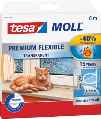 Produktbild von Silikondichtung tesamoll® 5417 B9mmxH7mmxL6m transp.TESA