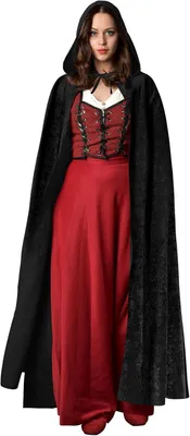 Zdjęcie produktu dla Halloween peleryna, kaptur, 150 cm, dla dorosłych, na Halloween imprezę