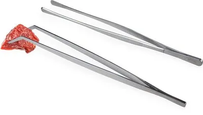 Image de Lot de 2 pinces à barbecue professionnelles en acier inoxydable - 30 cm