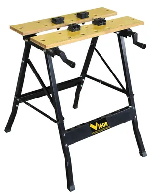Image de Etabli pliable Multiposition Charge 150kg - Table de travail portable Etau Réglage 20 à 35 cm Bricolage Sciage Ateliers INTEC