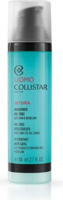 Zdjęcie produktu dla Collistar Uomo Hydra Oil Free Moisturizer, Mężczyźni, 80 ml, Żelowy, Skóra mieszana, Skóra normalna, Nawilżający, Ochrona, Buteleczka z pompką