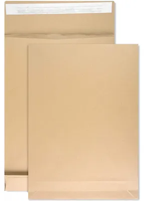 Obrázok produktu pre Netuno, 20 kusov, hnedé, skladacie obálky formátu DIN B4 (250 x 353 mm), hmotnosť 130 g. Samolepiace obálky bez okna, vhodné na zasielanie. Skladacie obálky formátu B4 so spodnou záhybom. Obálky vhodné na zasielanie písomností