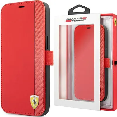 Produktbild von Ferrari Fesaxflbkp13Sre Iphone 13 Mini 5,4"" Czerwony/Red Book On Track Carbon Stripe
