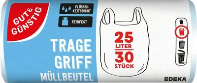Produktbild von GUT&GÜNSTIG 1418469005 Müllbeutel 25,0 l transparent, 30 St.